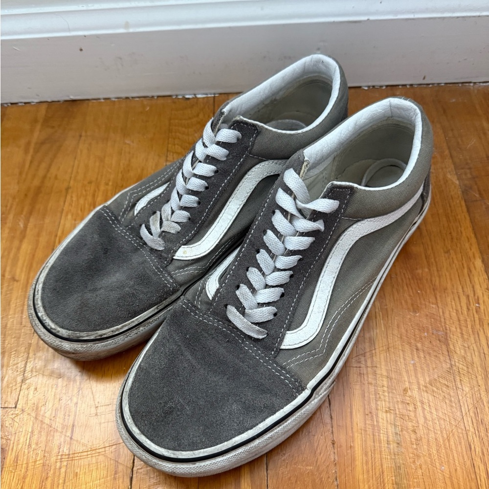 Vans Grey and White Sneakers